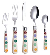 Exzact Cutlery Set 20pcs Polka Dot, Stainless Steel Mirror Polished, Service for 4