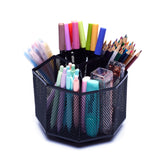 EXERZ Desk Organiser/Pencil Holder/Multifunctional 360 Rotating