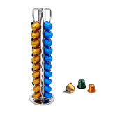 EXZACT Coffee Capsule Holder Compatible with Nespresso Classic(Silver Chrome)