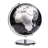 Exerz World Globe With a Metal Base- Metallic Black