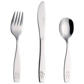 Exzact Children's Cutlery Stainless Steel 3pcs Set - Engraved Design (Dog Cat Bunny x 3)