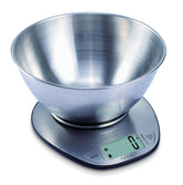 Exzact Digital Kitchen Scale with a Mixing Bowl Stainless Steel