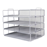 EXERZ Stackable Paper Sorters Letter Tray 4pcs, 4-Tier