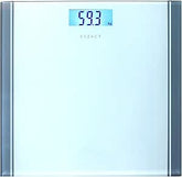 EXZACT High Precision Digital Bathroom Scale – Backlit LCD kg/st/lbs, White