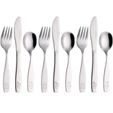 Exzact Childrens Cutlery 9pcs Stainless Steel, Kid Cutlery/Todler Silverware