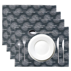 CosyAurora Mulberry Trees Linen Placemats, Set of 4, 30 x 40 cm