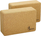 EXERZ Cork Yoga Blocks – 2pcs, Firm, High Density, Anti-Slip, Travel-Friendly
