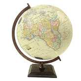 EXERZ 30cm Antique Globe with Wooden Square Base