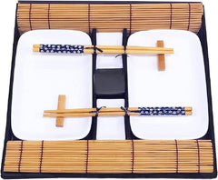 Exzact Sushi Plate Set 10pcs,Highquality Porcelain,Gift Box