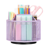 EXERZ Desk Organiser/Pencil Holder,Multifunctional 360 Rotating , Light Purple
