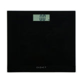 EXZACT Digital Bathroom Scale – 150kg/330lb, Metric & Imperial, Black Glass