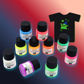 Artme Glow in the Dark Textile Paint 20ml x10pcs – Fabric Paint Set