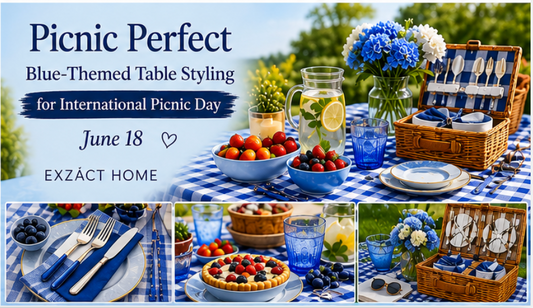 Picnic Perfect: Blue-Themed Table Styling for International Picnic Day