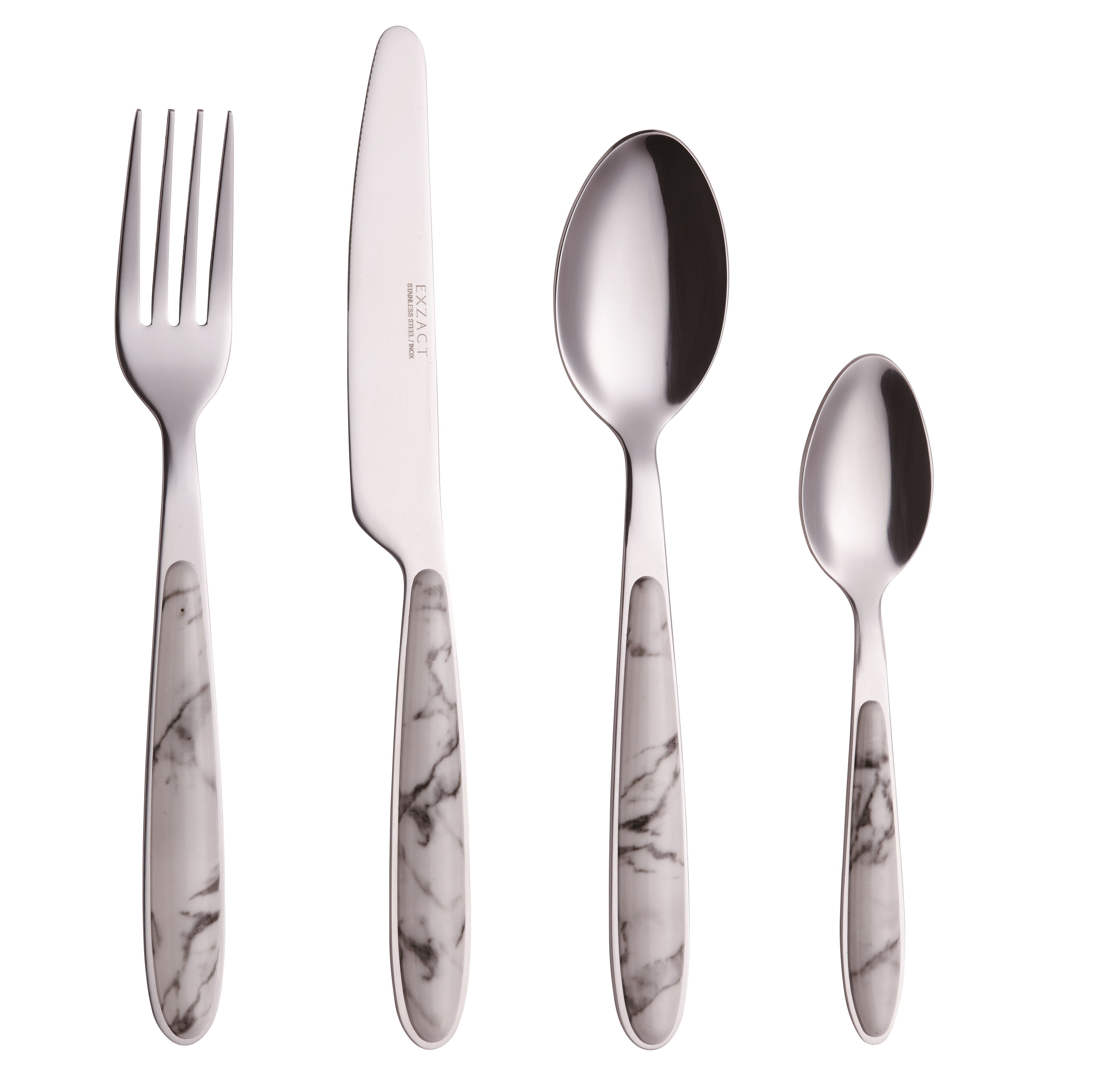 EXZACT Cutlery Set, Stainless Steel with Color Handles - EX07