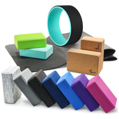 EXERZ Cork Yoga Blocks – 2pcs, Firm, High Density, Anti-Slip, Travel-Friendly