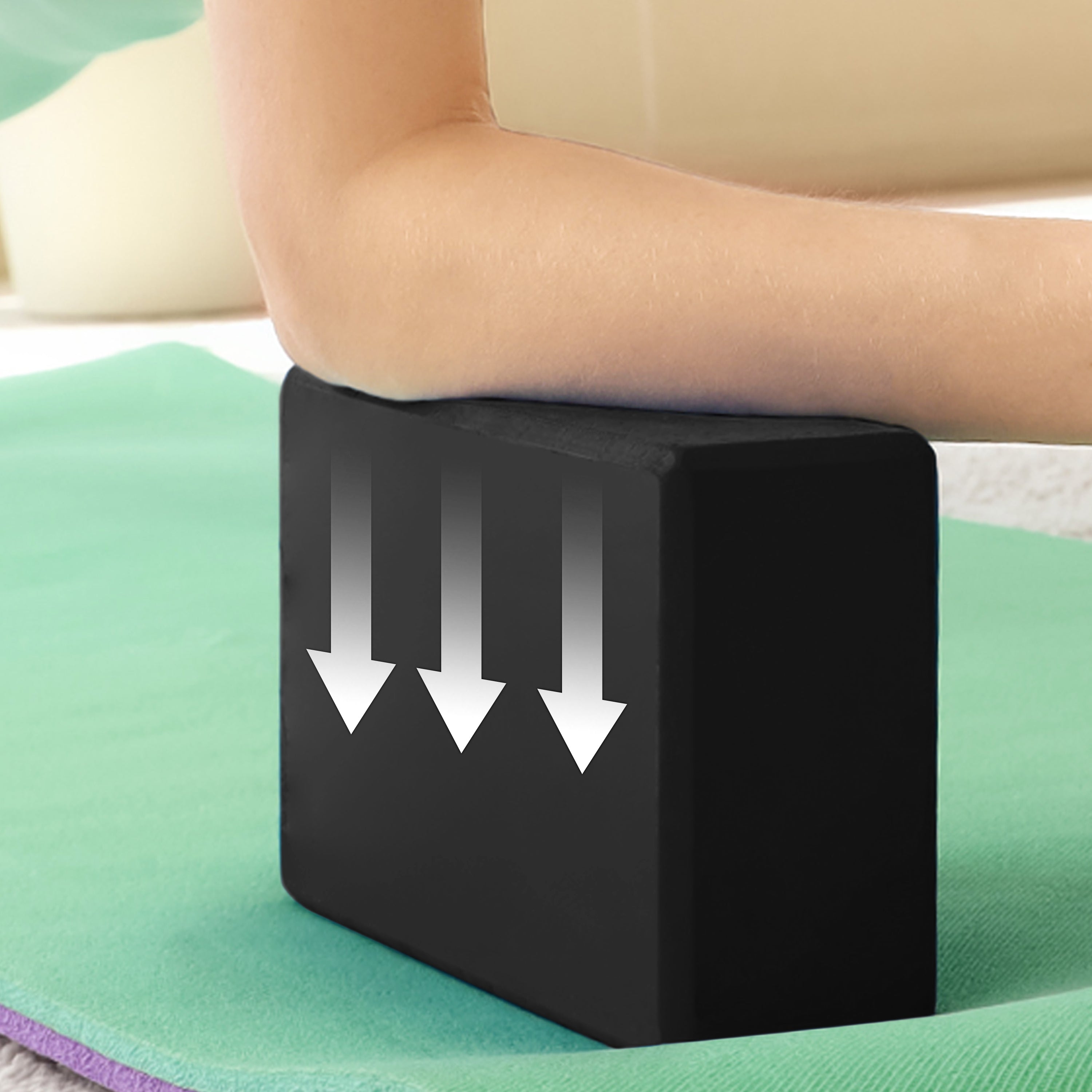 EXERZ Yoga Blocks – 2pcs, Anti-Slip, High Density, Travel-Friendly Pilates Bricks (Lavender)