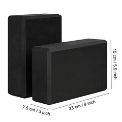 EXERZ Yoga Blocks – 2pcs, Anti-Slip, High Density, Travel-Friendly Pilates Bricks
