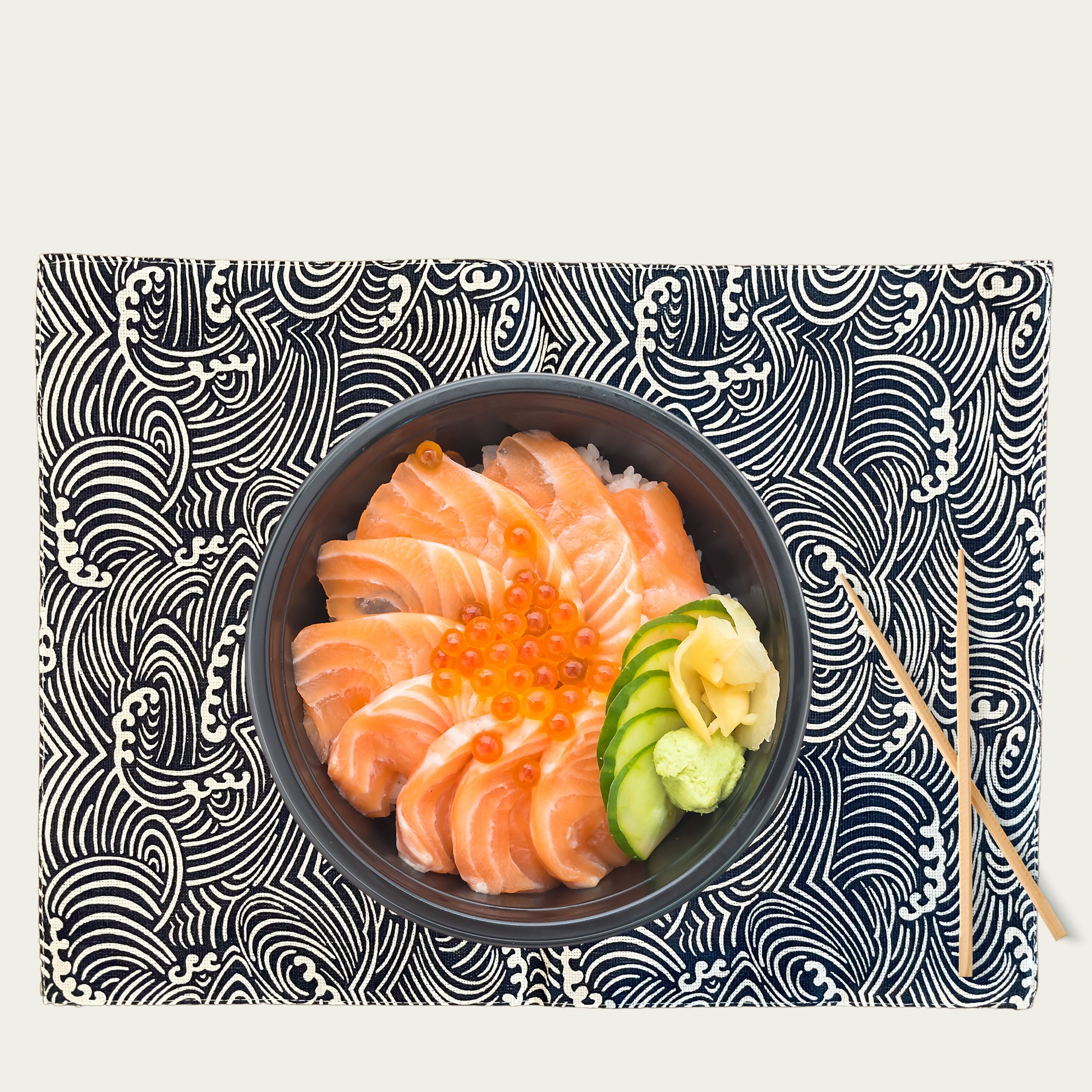 CosyAurora Placemats 30 x 40 cm Navy Blue Ocean Waves for Dining Table, Set of 4