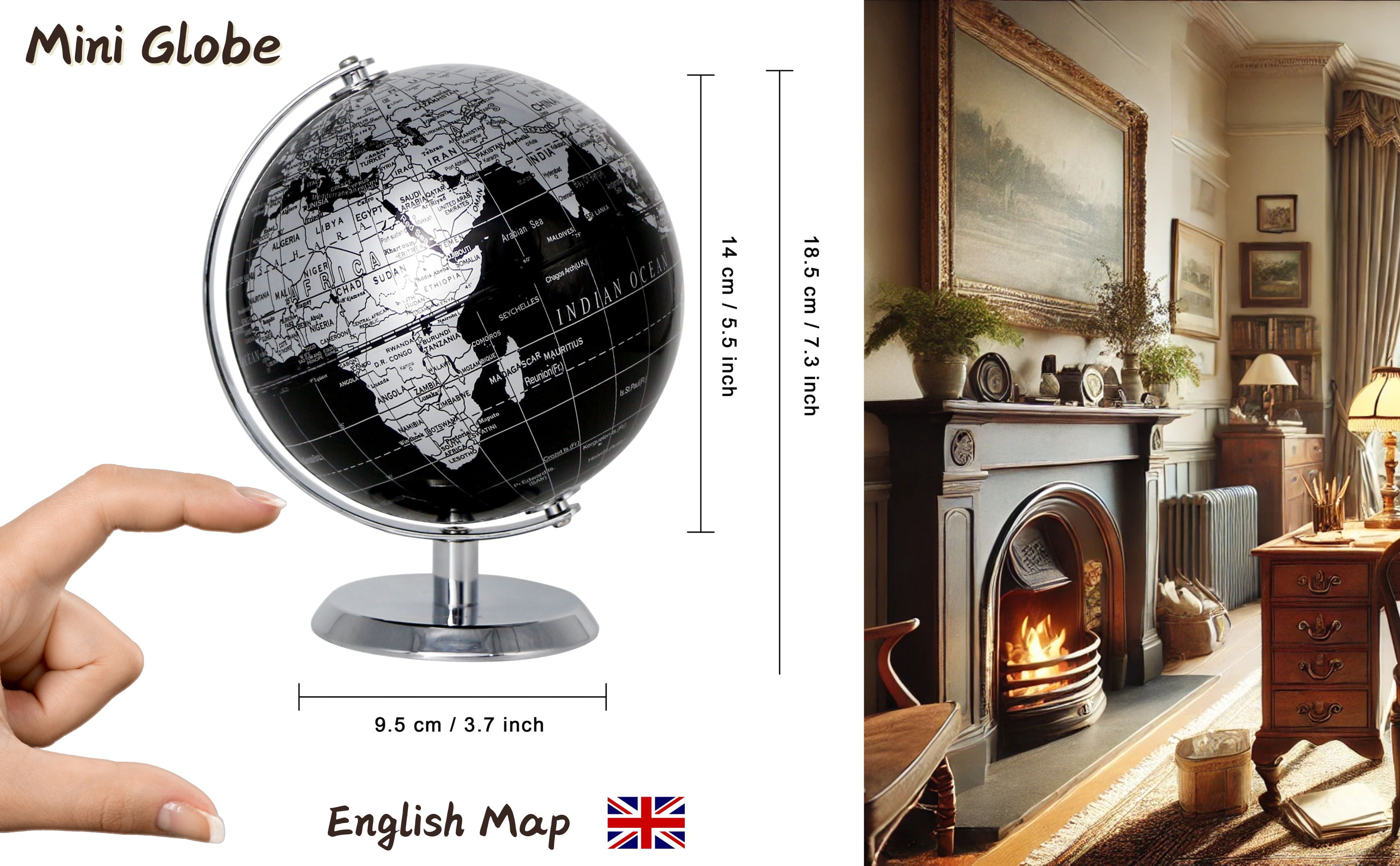 TOPGLOBE World Globe Mini Antique Globe - Educational