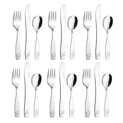 Exzact Childrens Cutlery Set 18pcs Stainless Steel -
