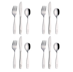 Exzact Children's Cutlery 12pcs Set Stainless Steel/Kids Cutlery