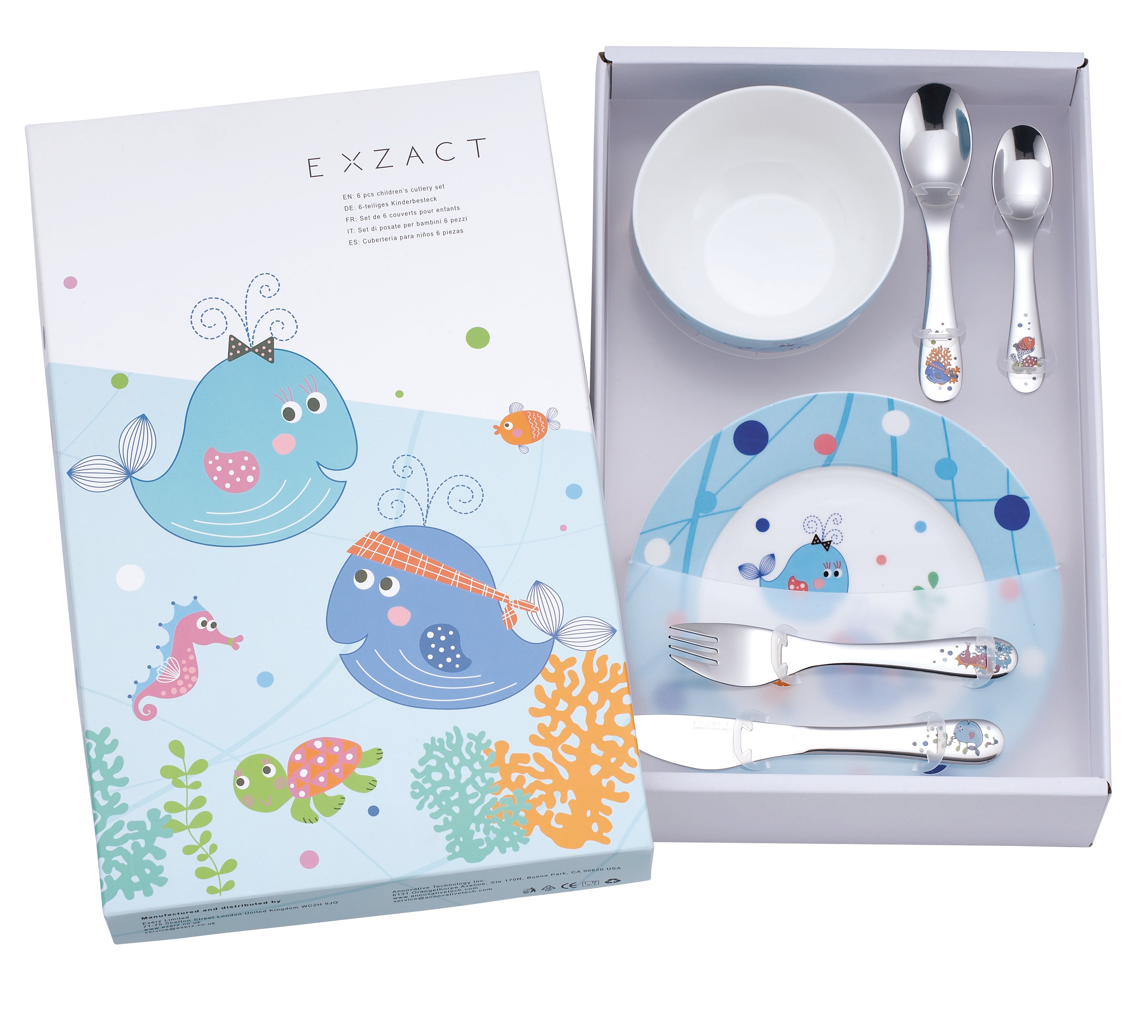 EXZACT Children's Dinner Cutlery Gift Set 6 Pieces