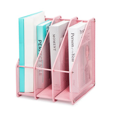 Exerz Magazine Holder Triple Rack, Mesh Metal - 3 Compartments Vertical