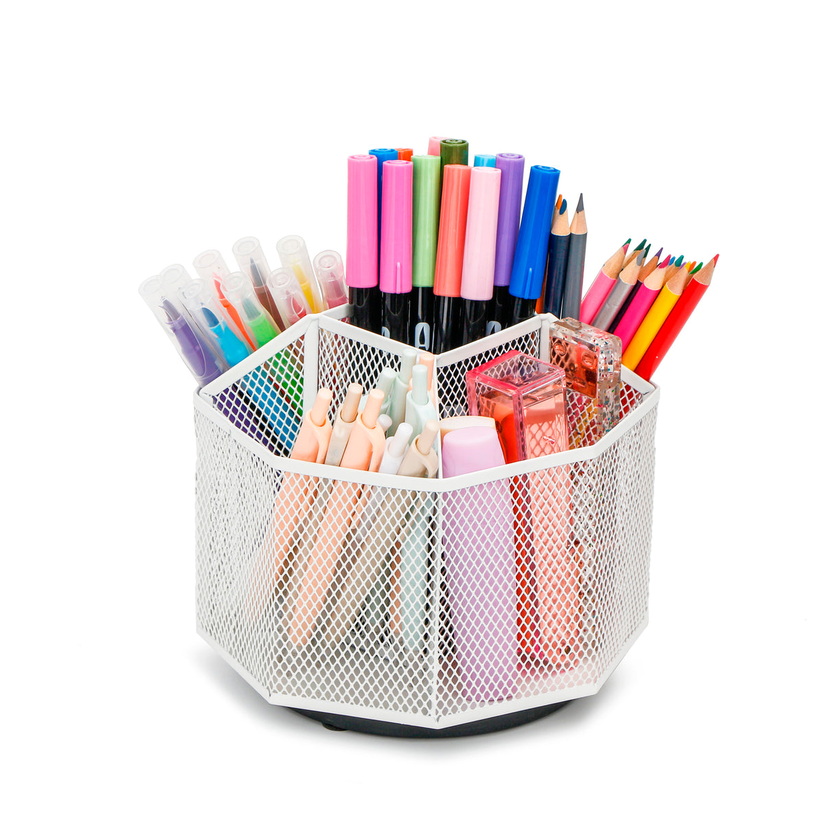 EXERZ Desk Organiser/Pencil Holder/Multifunctional 360 Rotating