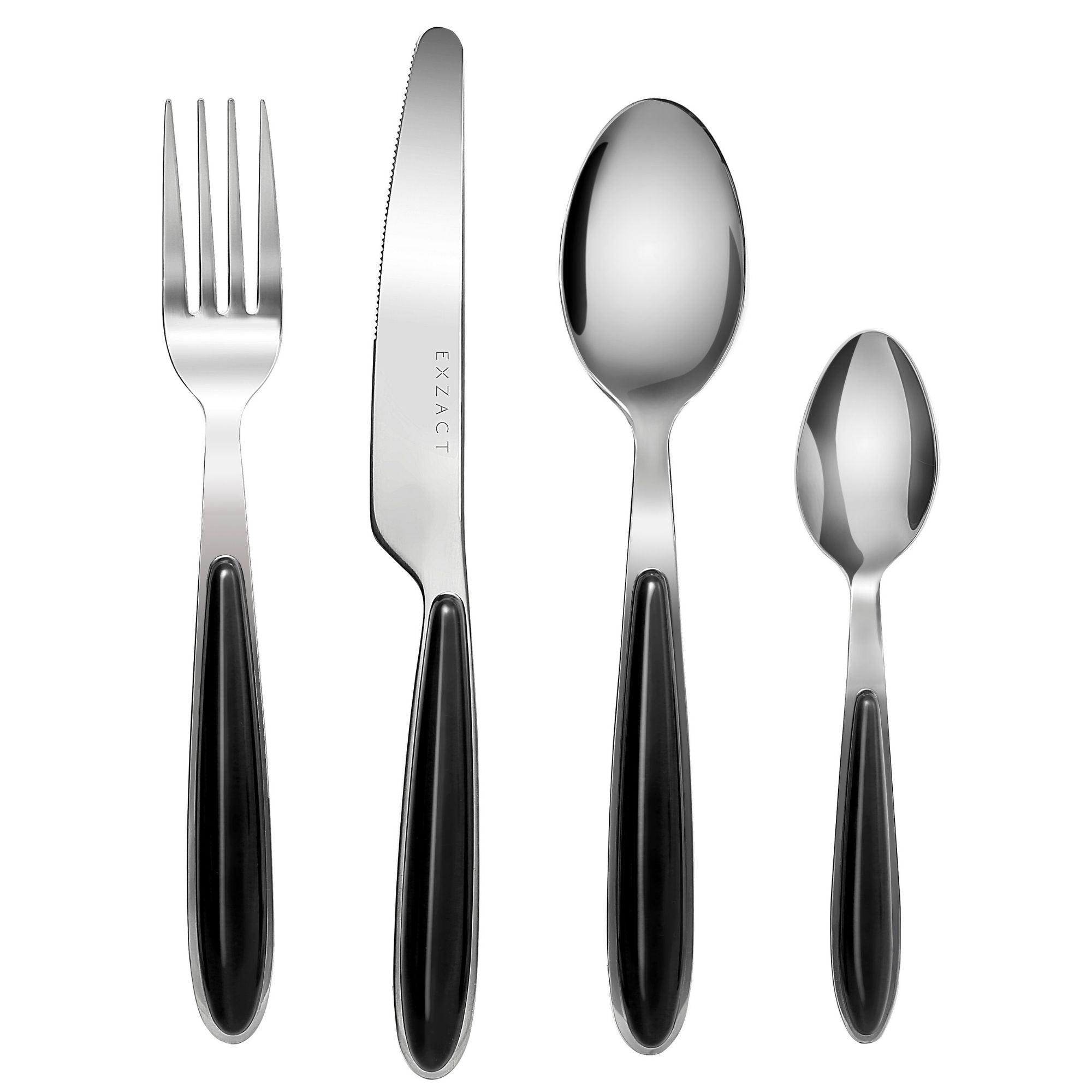 EXZACT Cutlery Set, Stainless Steel with Color Handles - EX07