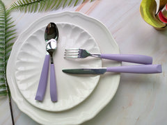 EXZACT Cutlery Set Coloured 16pcs Stainless Steel(Lilac x 16)