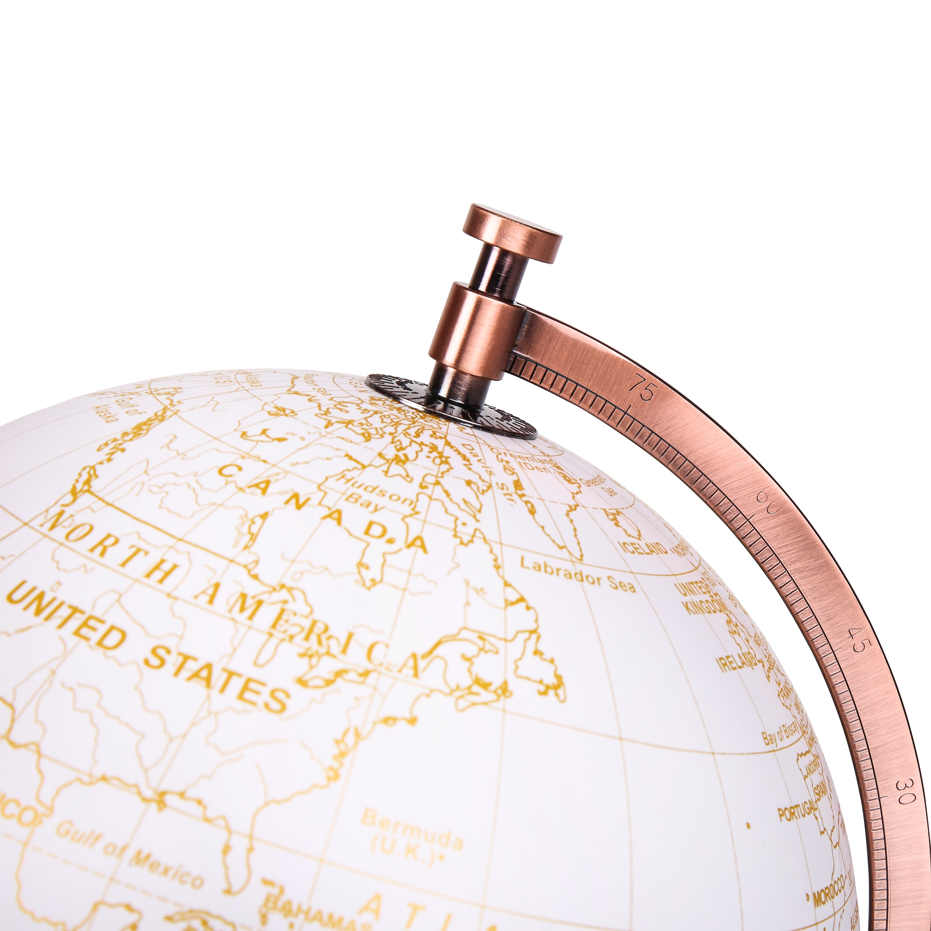 Exerz 20cm Globe Golden and White - Wedding Globe (English)