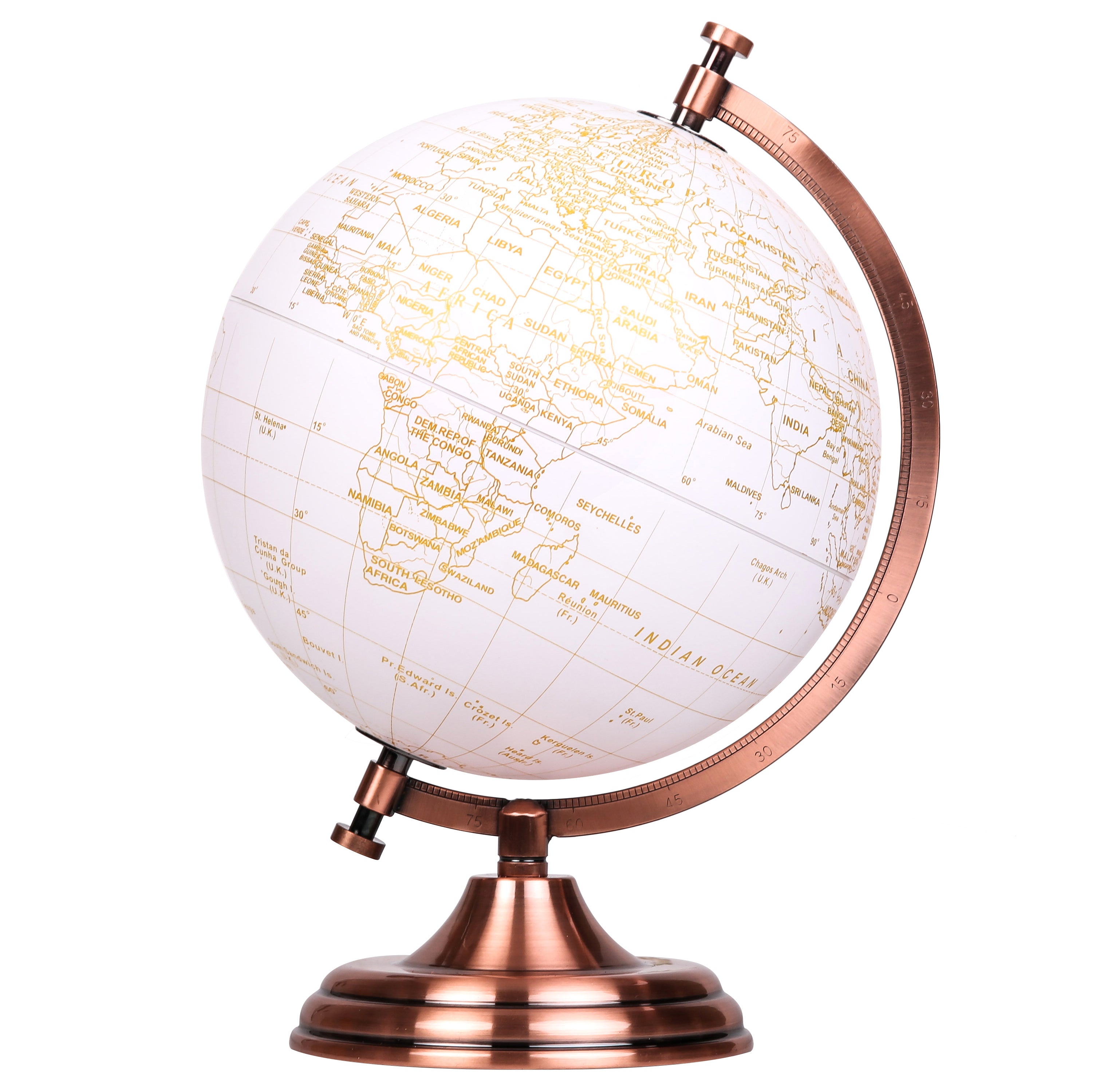 Exerz 20cm Globe Golden and White - Wedding Globe (English)