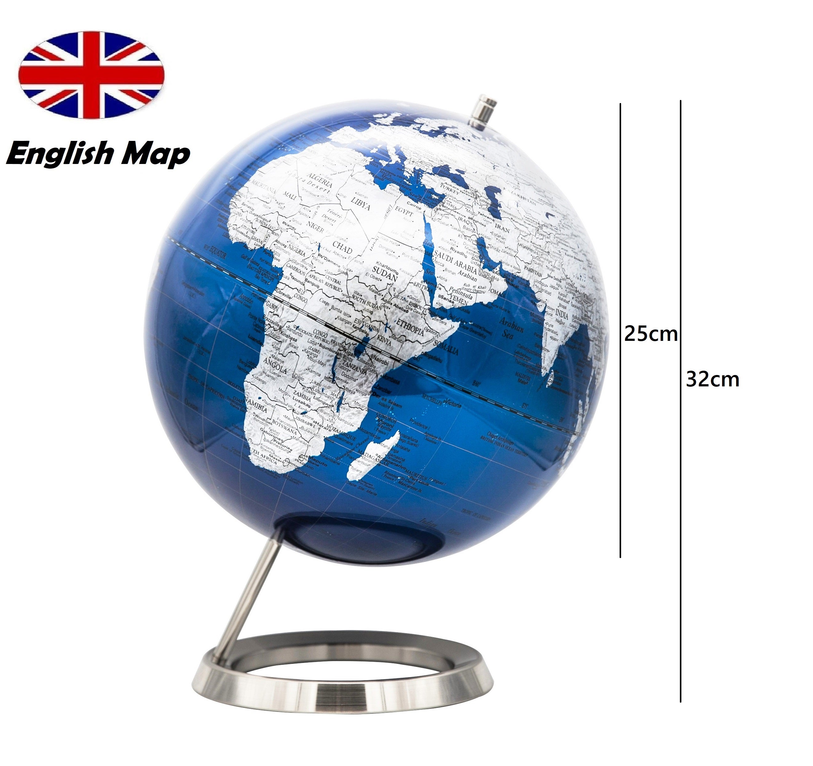 EXERZ 25cm World Globe - Perfect for Gifting