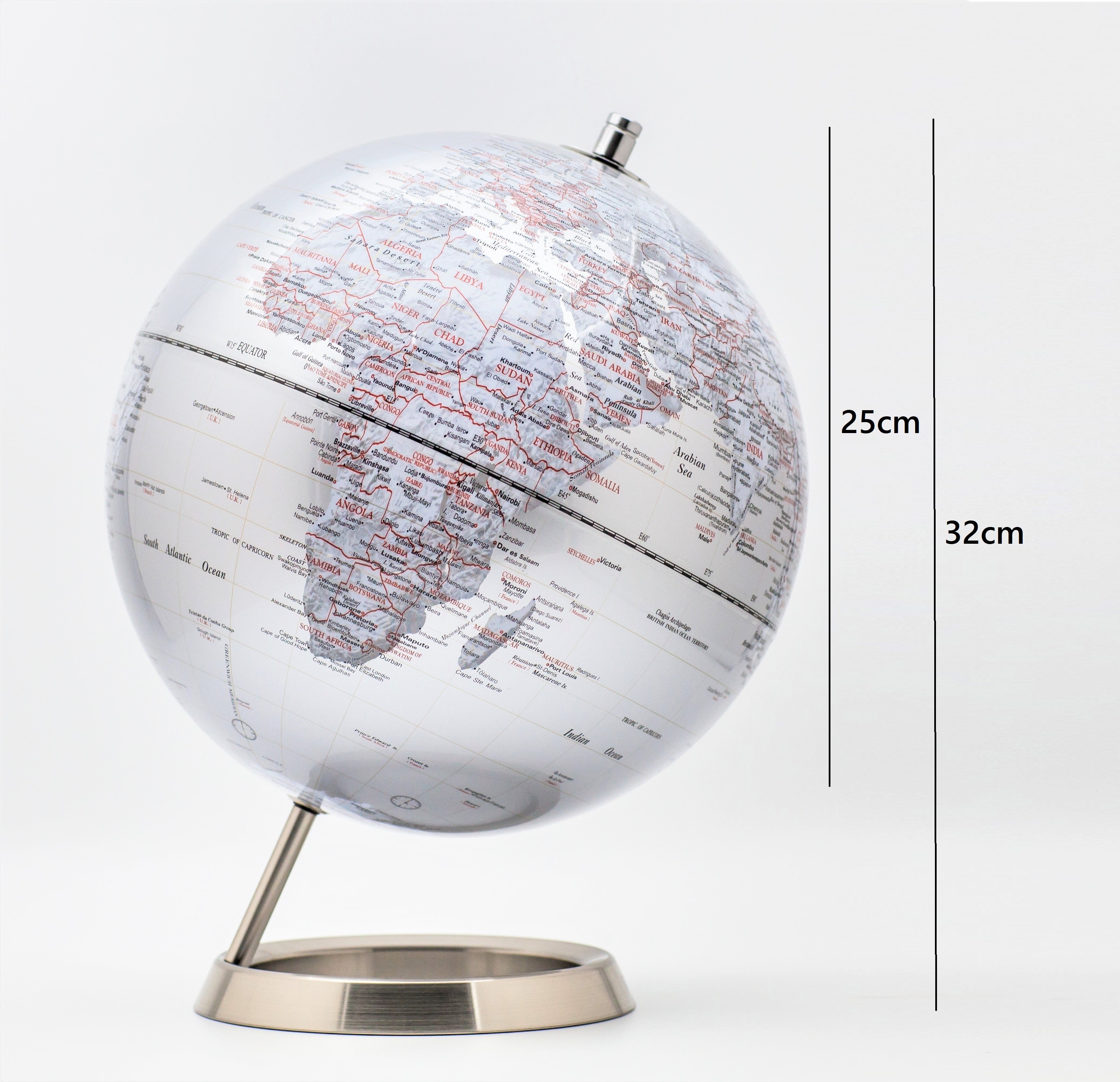 EXERZ 25cm World Globe - Perfect for Gifting