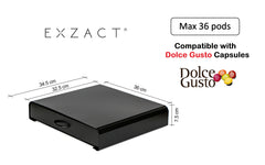 EXZACT Coffee Capsule Drawer, Compatible with Dolce Gusto,Capacity Max 36 pods