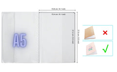 EXERZ A5 Exercise Book Covers 20 Pack Clear PVC for Notebooks