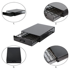EXZACT Coffee Capsule Drawer Compatible with Vertuo,Max Capacity 40 Pod