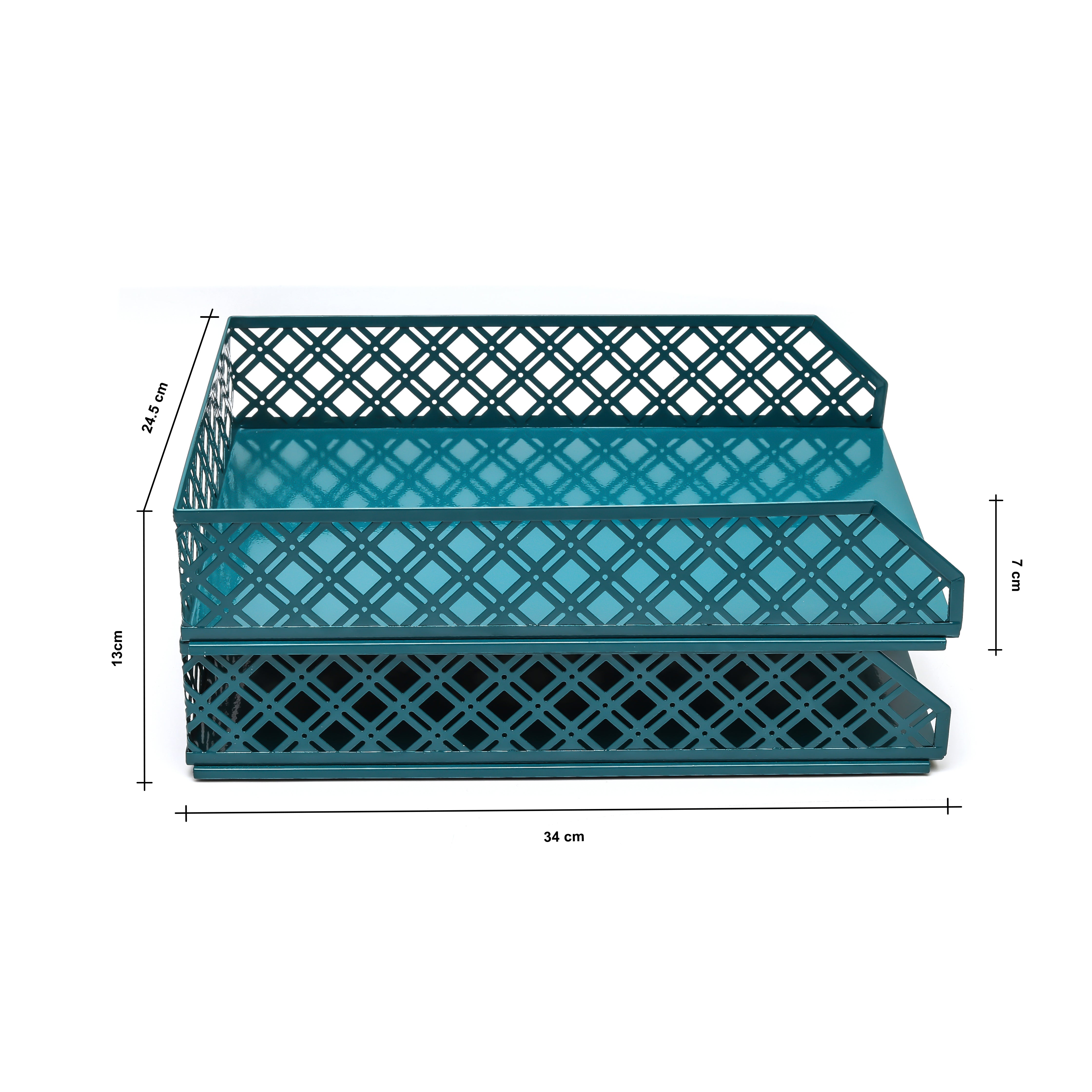Exerz Letter Trays 2pcs Stackable Paper Sorter/Desk Organiser