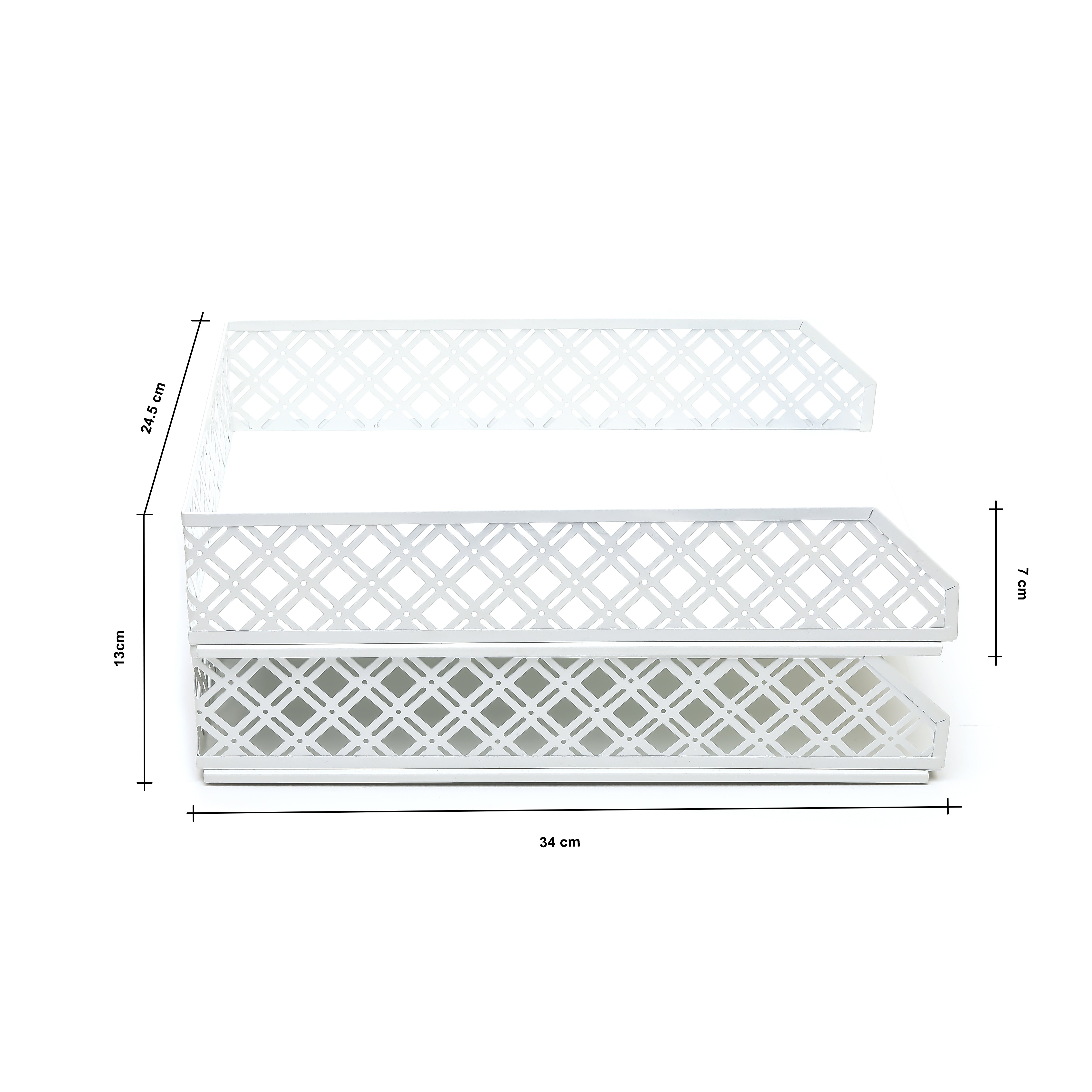 Exerz Letter Trays 2pcs Stackable Paper Sorter/Desk Organiser
