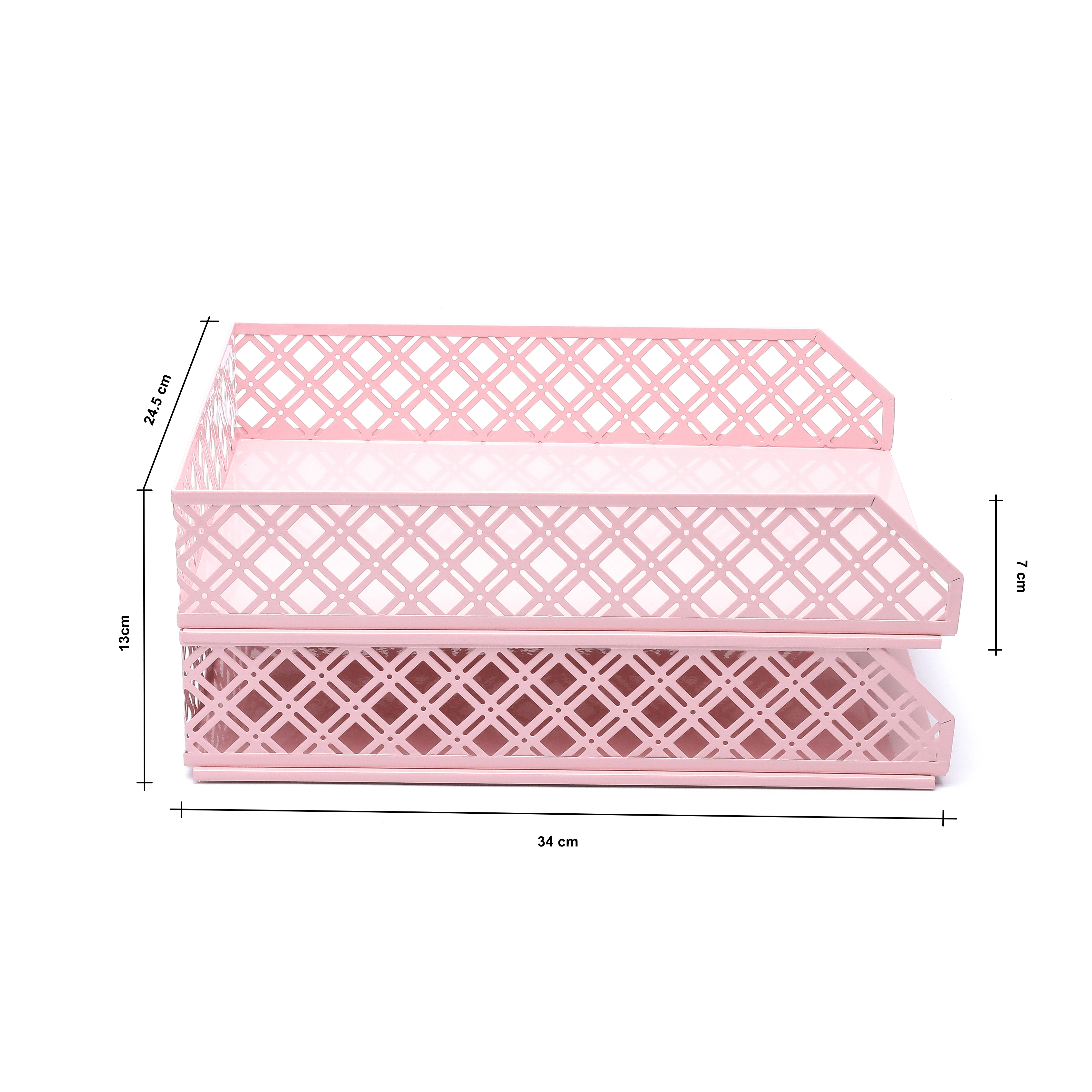 Exerz Letter Trays 2pcs Stackable Paper Sorter/Desk Organiser