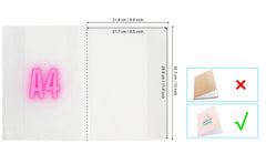 EXERZ A4 Clear Exercise Book Covers 20 Pack PVC Reusable Slip On Sleeves