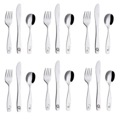Exzact Childrens Cutlery Set 18pcs Stainless Steel -