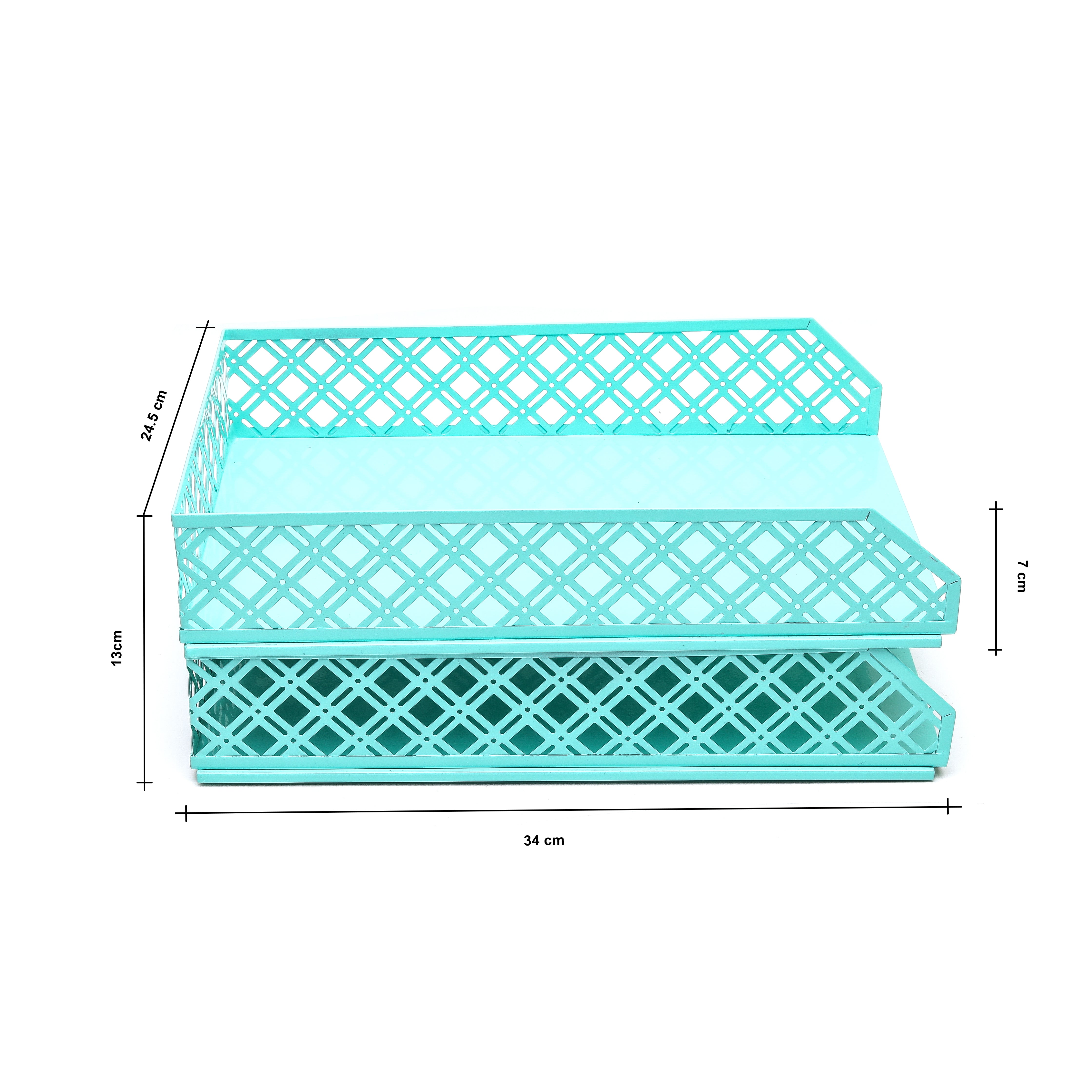 Exerz Letter Trays 2pcs Stackable Paper Sorter/Desk Organiser