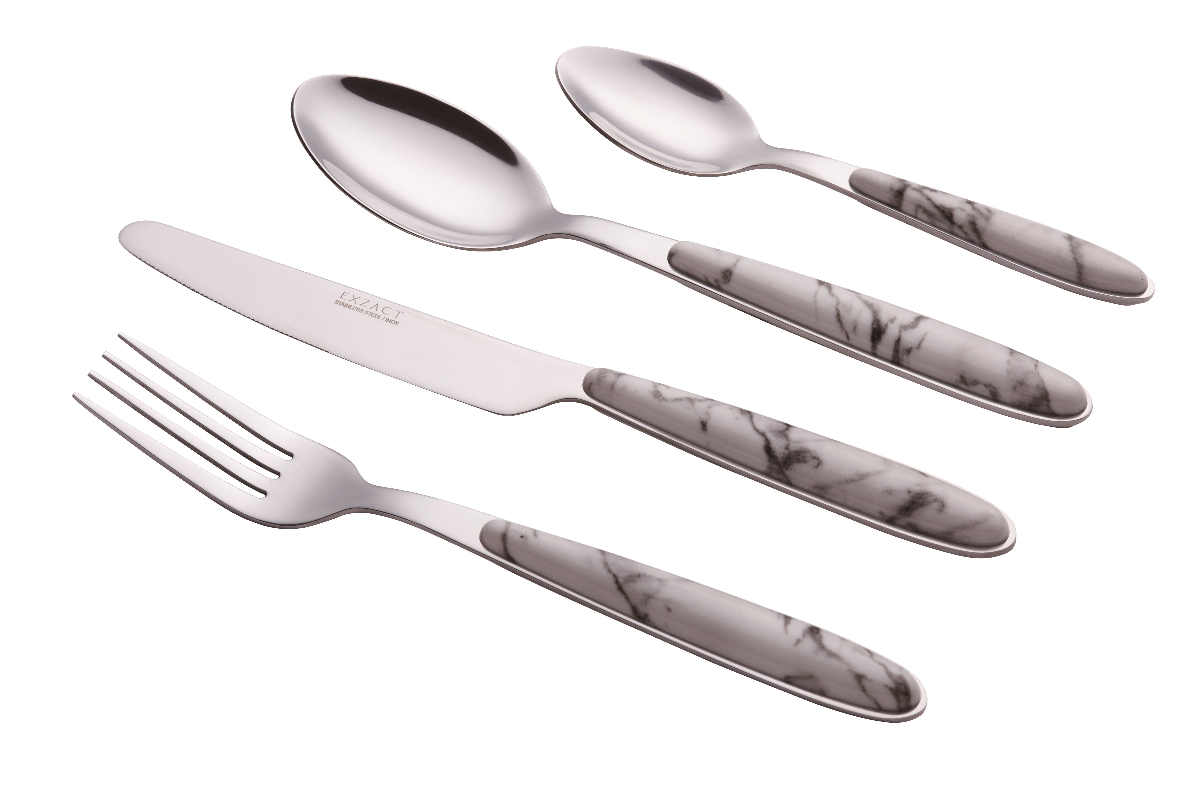 EXZACT Cutlery Set, Stainless Steel with Color Handles - EX07