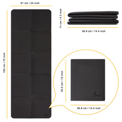 EXERZ Foldable Yoga Mat – Portable, Anti-Slip, Travel & Home Workout