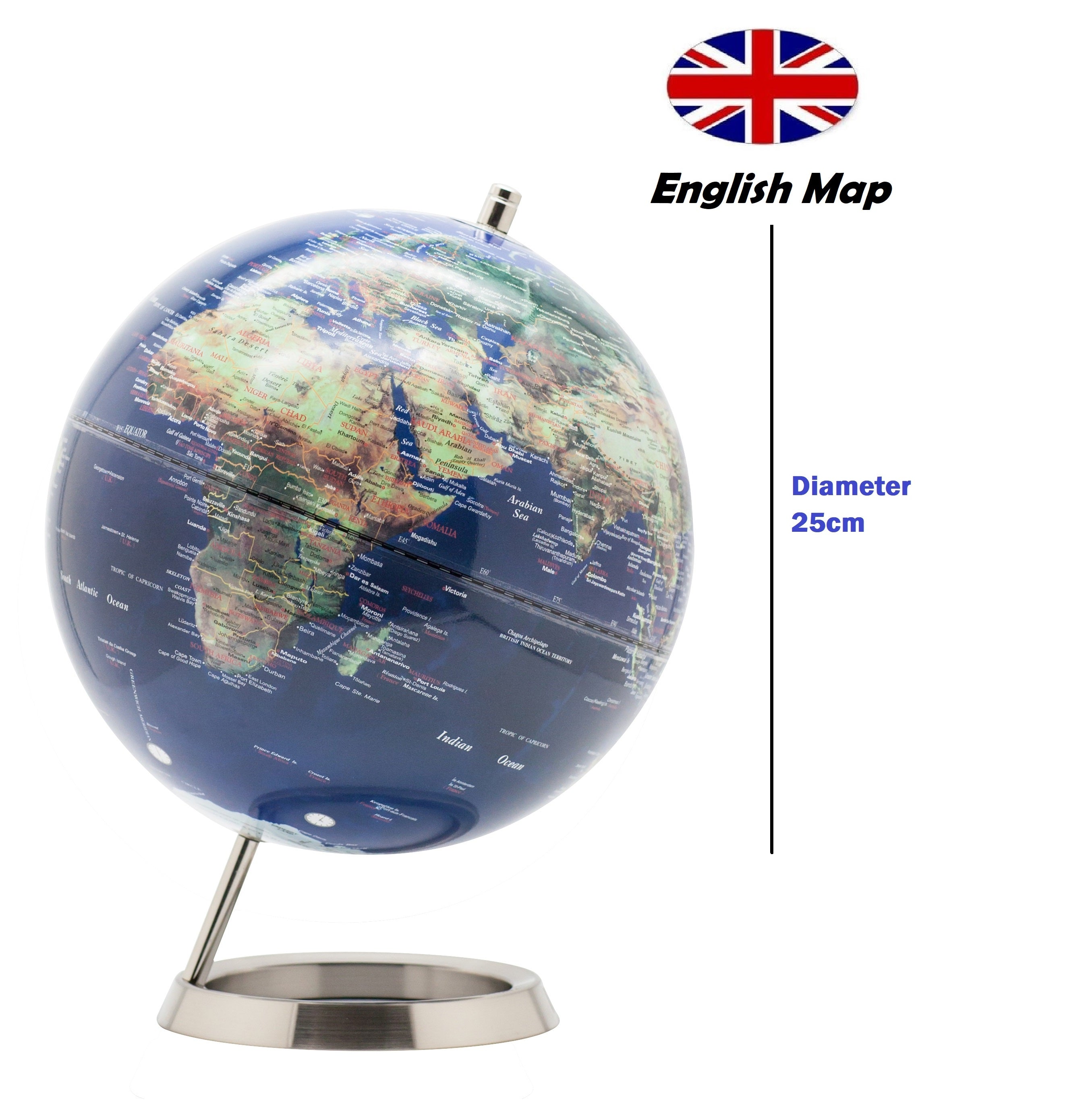 EXERZ 25cm World Globe - Perfect for Gifting