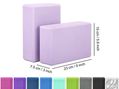 EXERZ Yoga Blocks – 2pcs, Anti-Slip, High Density, Travel-Friendly Pilates Bricks (Lavender)