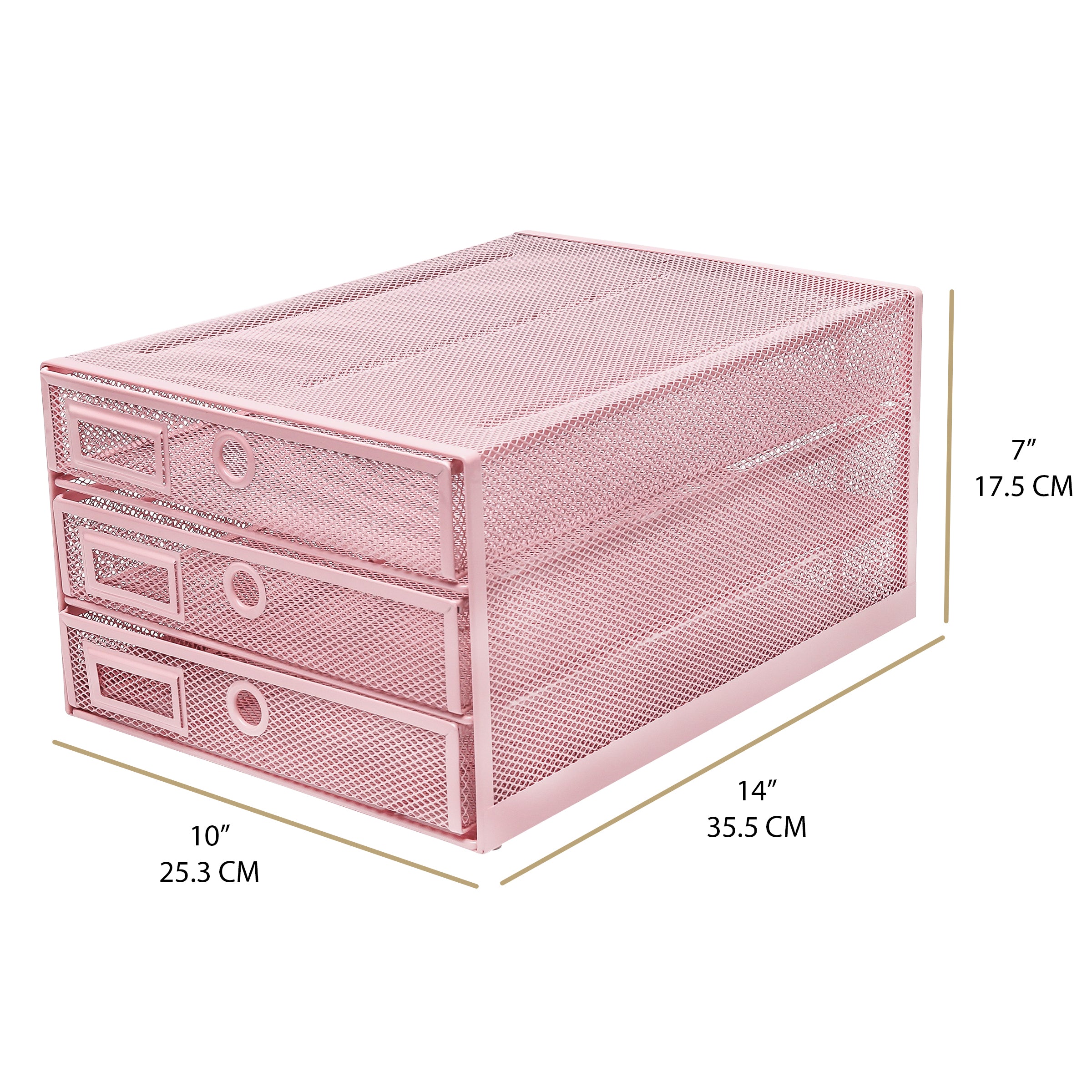 EXERZ Paper Sorter 3 Tier Drawers A4 / Multifunctional Desk Organiser/Letter Tray