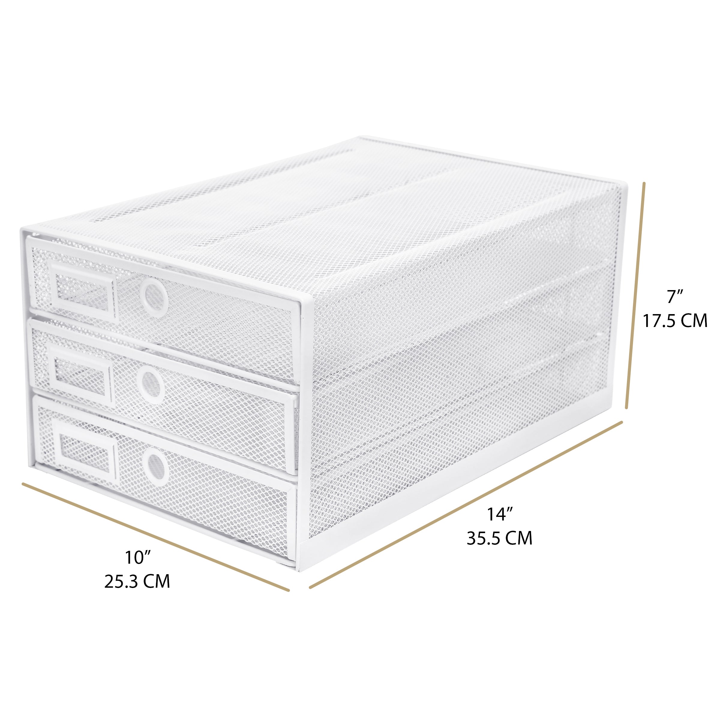 EXERZ Paper Sorter 3 Tier Drawers A4 / Multifunctional Desk Organiser/Letter Tray