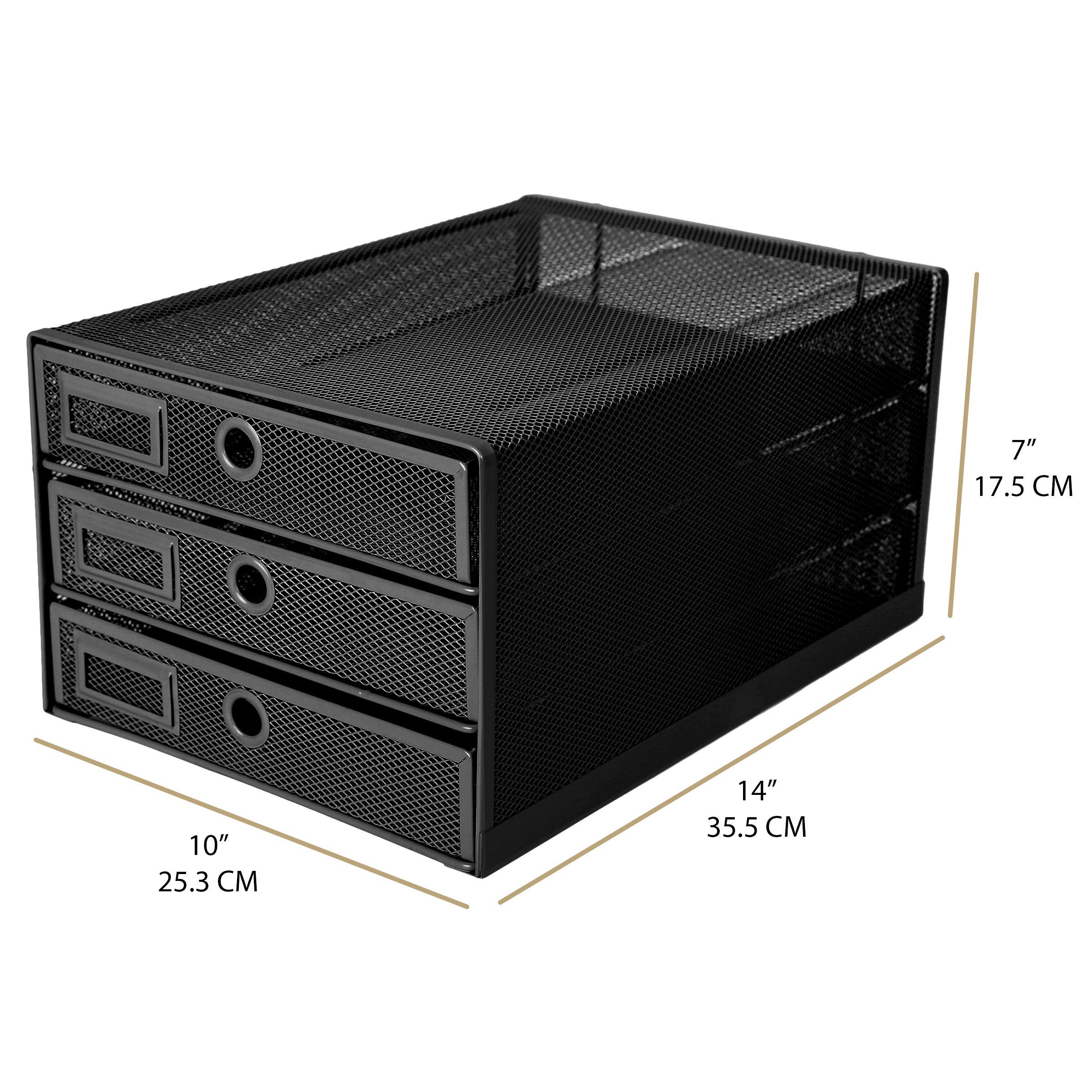 EXERZ Paper Sorter 3 Tier Drawers A4 / Multifunctional Desk Organiser/Letter Tray